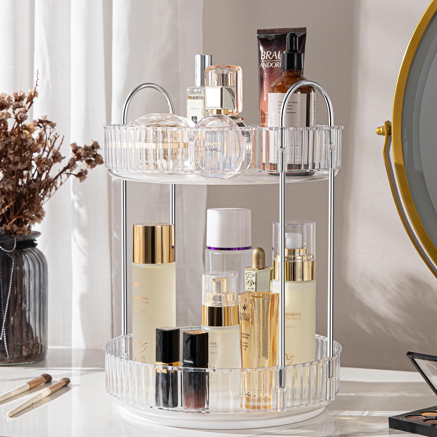 360° Rotating Makeup Organizer